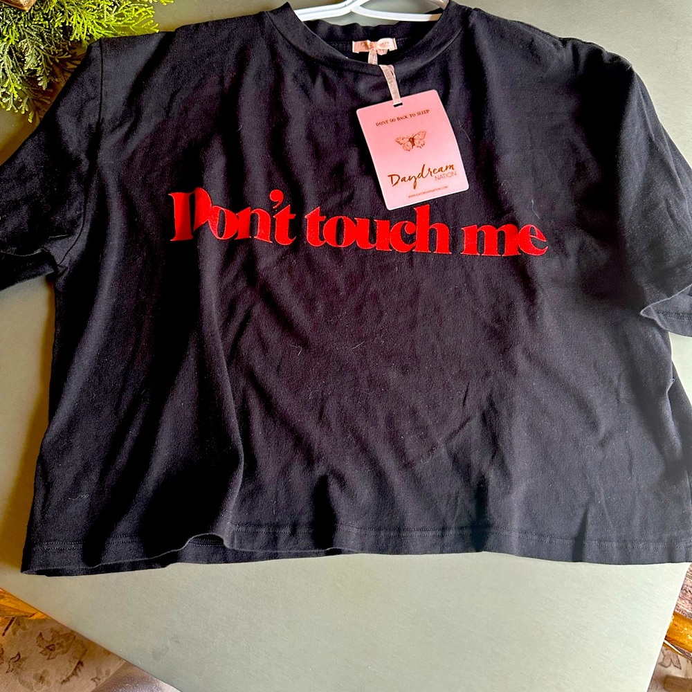 Daydream Nation Don’t Touch Me Crop t shirt size M